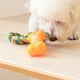 thumbnail image 5 of Juguete para la dentición de perros estilo hueso que hace ruido, silicona segura, cuerda de 11,4 pulgadas, colores brillantes, juguete para masticar para perros para cachorros, mascotas pequ, 5 of 13