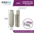 thumbnail image 2 of M-D Building Products 32044 3/8 in. Pewter Aluminum Counter Top/Stair Nosing Inside Corner, 2 of 11