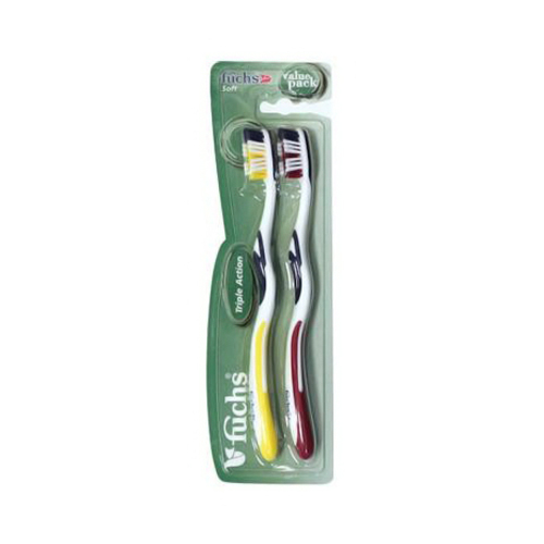 Fuchs Triple Action XSoft Toothbrush 2 Ea, 2 Pack