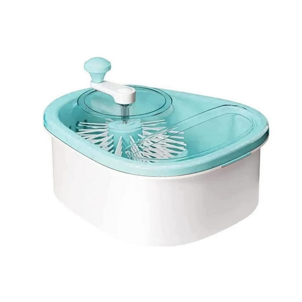 Advancent Hilandero grande para lavadora de frutas, fácil de limpiar y mantener, depurador de frutas y verduras seguro y fácil Cocina y Comedor azul