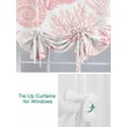 thumbnail image 3 of Coastal Pink Tie Up Curtains for Windows 63 Inch Length Balloon Curtains Kitchen Adjustable Balloon Window Shade Ocean Coral Starfish Shell Modern Sea Tie Up Valance Bathroom Curtain Window 42"x63", 3 of 6
