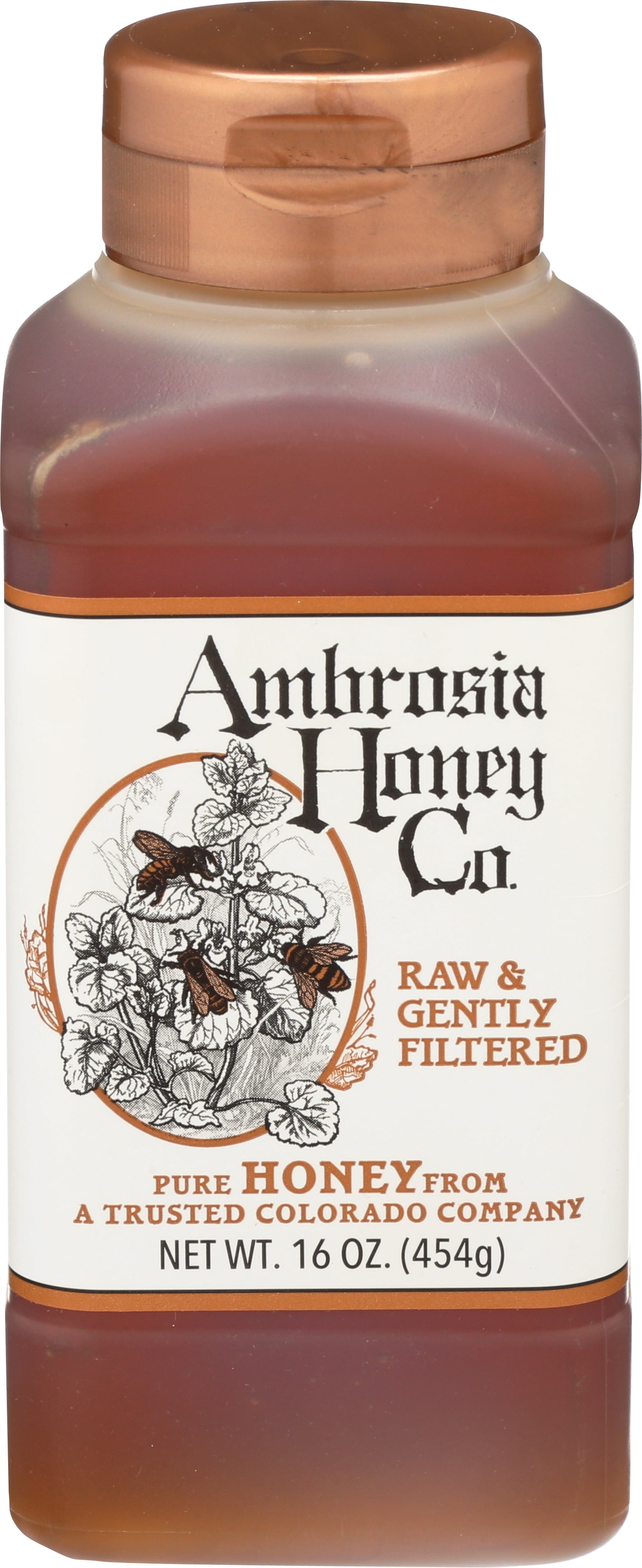 Ambrosia Honey Co. Domestic, Pure, Raw, Gently Filtered Honey, 16 fl oz