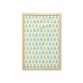 thumbnail image 1 of Rubber Duck Wall Art with Frame, Ducklings Pattern with Little Hearts Love Animals Print Room, Printed Fabric Poster for Bathroom Living Room, 23" x 35", Yellow Blue, by Ambesonne, 1 of 2
