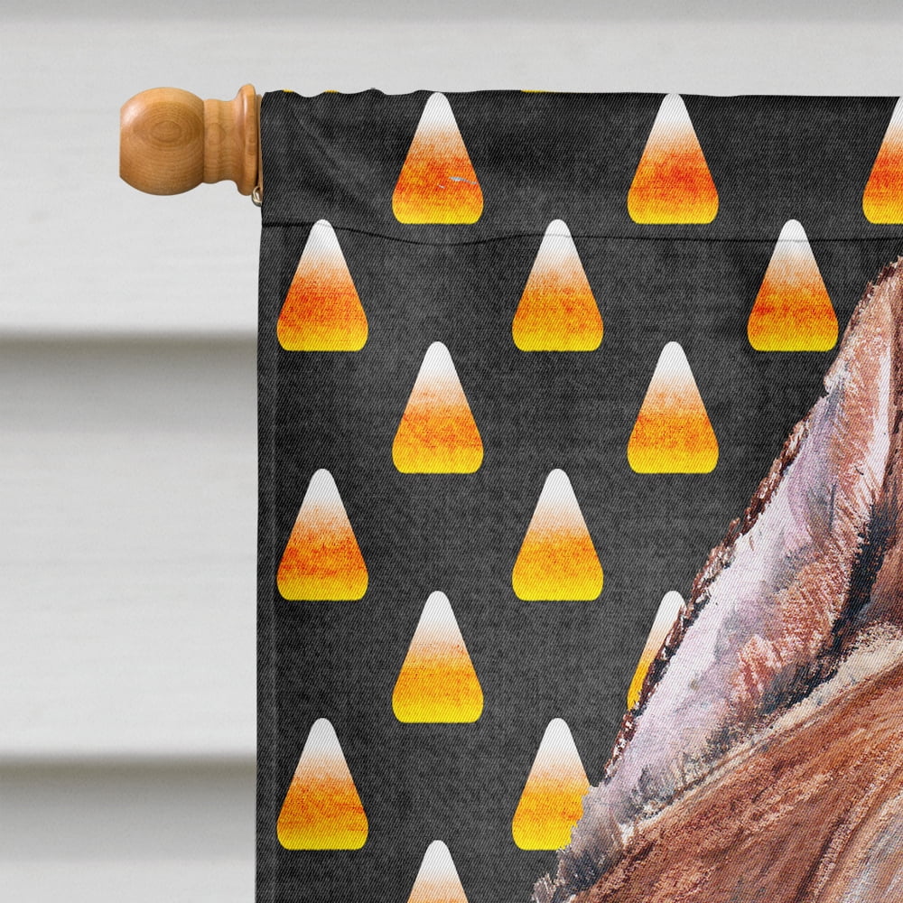 Staffordshire Bull Terrier Staffie Candy Corn Halloween Flag Canvas House Size