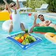 thumbnail image 4 of RENACLIPY 2Pcs Inflatable Ice Serving Bar Cooler Tray Blue Floating Drink and Salad Buffet for Party, 4 of 7