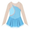 thumbnail image 6 of YONGHS Kids Girls Ice Figure Skating Dress Mesh Long Sleeves Tutu Skirted Leotard, 6 of 7