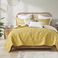 thumbnail image 2 of INK+IVY King/Cal King Kandula 3-Piece Reversible Cotton Quilt Set, Yellow, 2 of 12