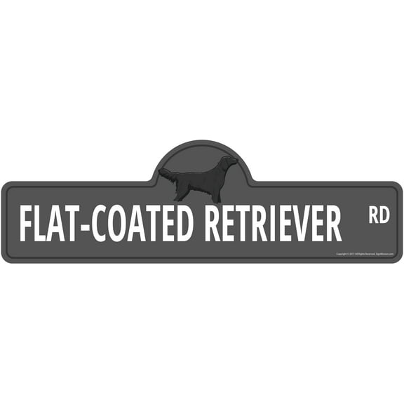 SignMission P-618 Flat-coated Retriever 18 in. Flat-Coated Retriever Street Sign