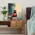 thumbnail image 5 of Qisvanset Black Cat Reading Book Canvas Print 15.75x11.81 Inches, 5 of 8