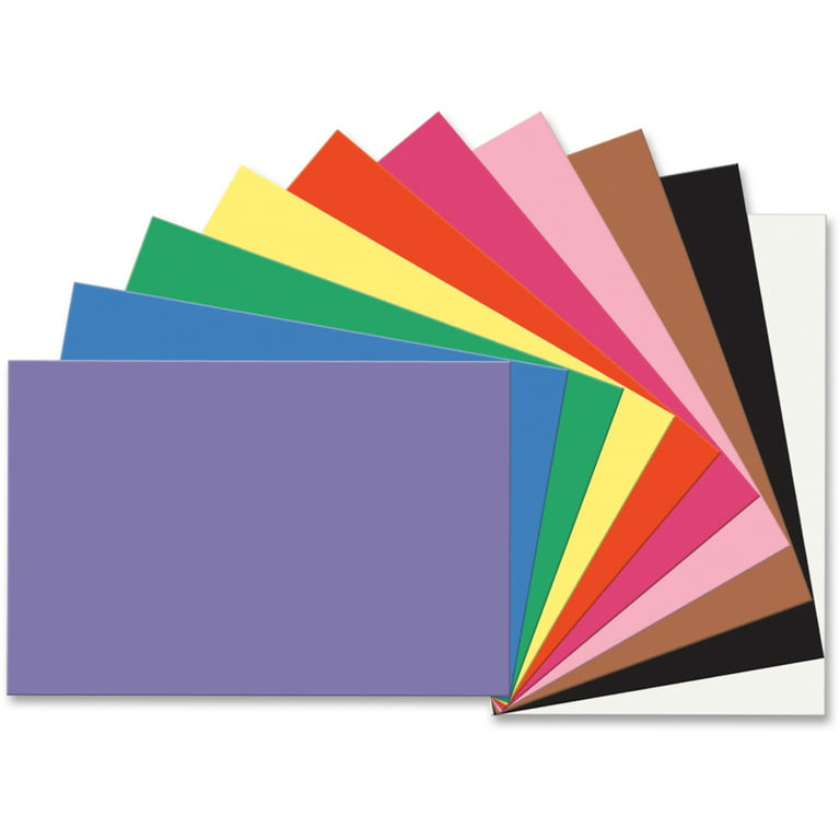 Construction Paper, 58 lbs., 24 x 36, Assorted, 50 Sheets-pack