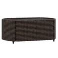 thumbnail image 3 of vidaXL 3 Piece Garden Lounge Set with Cushions Brown Poly Rattan, 3 of 5