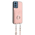 thumbnail image 3 of for Motorola Moto G Play 4G 2024 Phone Case Wallet with Crossbody Strap & Card Holder, Premium PU Leather Case, 360 Ring Holder Kickstand Durable Protective Women Men Cover,Rosegold, 3 of 8