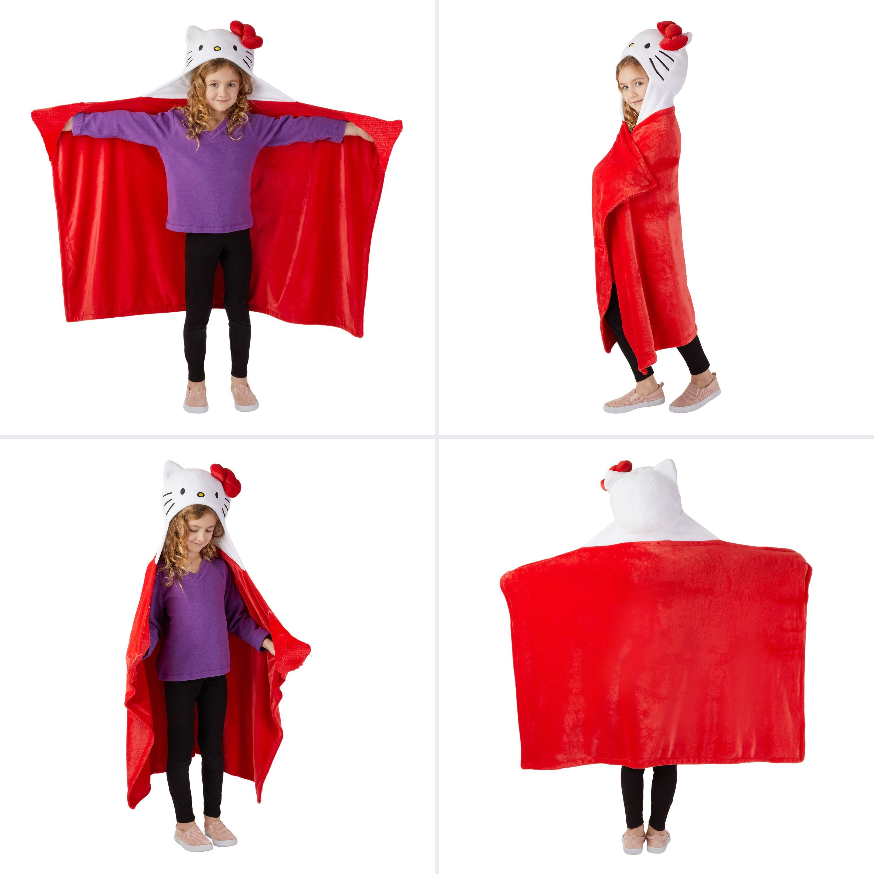 Hello Kitty Kids Hooded Throw Blanket