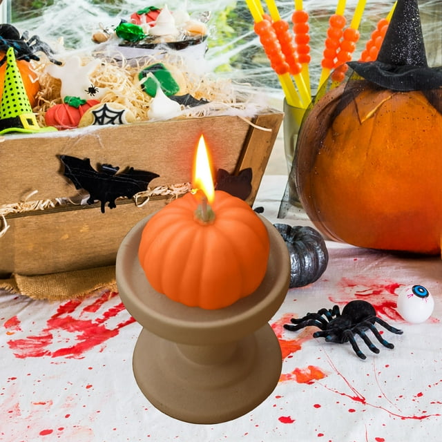 Fridja Christmas Clearance Halloween Pumpkin Scented Candle Inventive Aromatherapy Ornament Halloween Decoration Hand Made Advanced Halloween Ambiance Candle