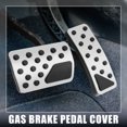 thumbnail image 2 of 1 Juego Coche Freno Pedal Pastilla Gasolina Acelerador Pedal Cubierta Plateado Tono, 2 of 7