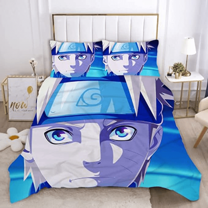 Anime Naruto Akatsuki 3Piece Duvet Cover & Pillow Cases Soft Cosplay