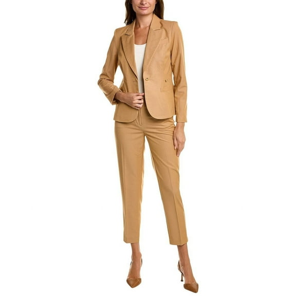 Nanette Nanette Lepore womens  2pc Jacket & Pant Set, 16, Beige