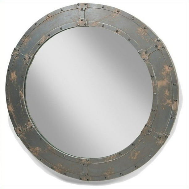 Moe's Nautical Large Mirror in Dark Brown