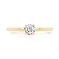 thumbnail image 2 of 1/2 CT Round Cut Natural White Diamond Solitaire Engagement Ring For Women In 14K Yellow Gold Plated 925 Sterling Silver (0.50 Cttw) IGI Certified, 2 of 7