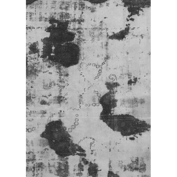 Ahgly Company Indoor Rectangle Abstract Gray Modern Area Rugs, 3' x 5'