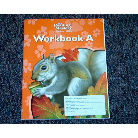 Reading Mastery Reading/Literature Strand Grade 1, Workbook A