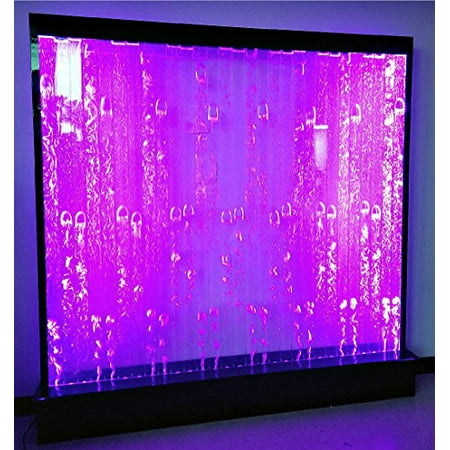 Outdoor Patio Restaurants Near Me Fountain Bubble Wall Display Panel 79 Inches Square Free Standing Multi Color LED Light Restaurant Bar Club Salon Entry Foyer Model SDP53 ()
