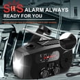 thumbnail image 6 of DISEN Emergency Radio 2000mAh Solar Hand Crank AM/FM/NOAA Portable Weather Radio with Phone Charger, LED Flashlight, Reading Lamp, SOS Alarm, Headphone Jack for Indoor Outdoor Emergency,Gray, 6 of 9