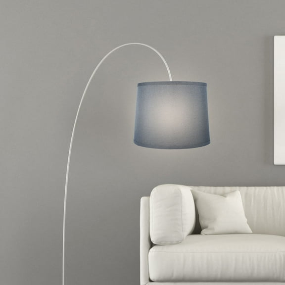 Raindrops Blue Linen Lampshade with Iron Frame for Round Table Lamp Shade 6.3 Inches