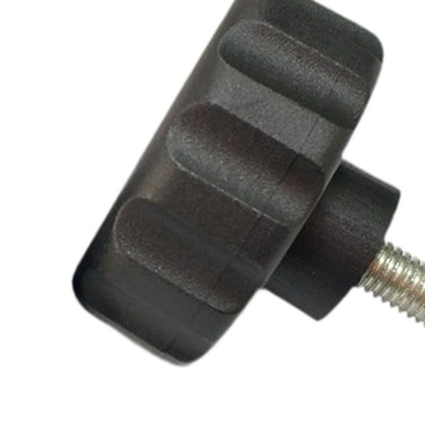 Perillas De Sujeción Moleteadas, Rosca Macho M6 X 1.969 In Cabeza De 0 827 In Perno De Agarre De Tornillo De Pulgar De Plastico Termoestable Negro
