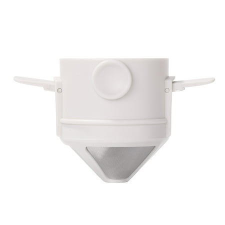

Smrinog Portable Coffee Filter Stainless Steel Foldable Drip Paperless Coffee Filter Cone for Home Travelling Camping White
