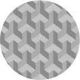 thumbnail image 1 of Ahgly Company Machine Washable Indoor Round Transitional Platinum Silver Gray Area Rugs, 7' Round, 1 of 7