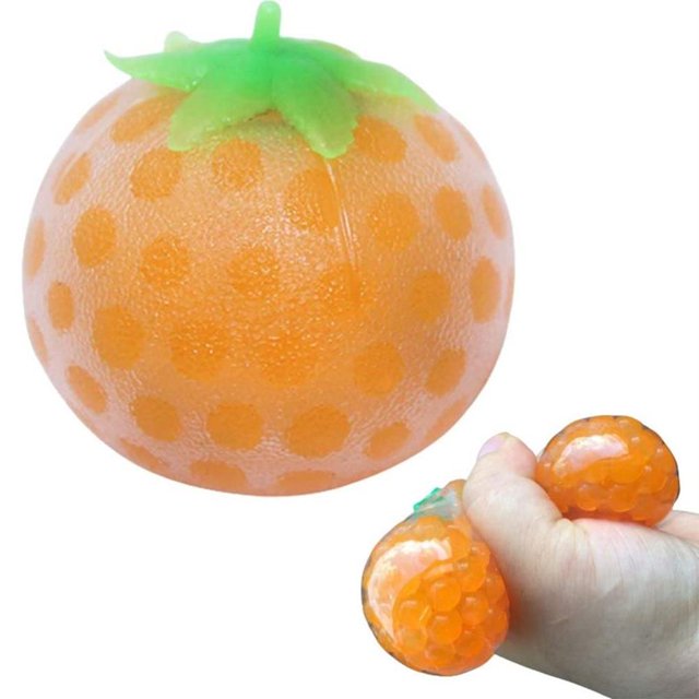 letairis Balles Jouets Orange Compression Décompression Soulagement du Stress Jouet de Fruits Réduction de la Pression Cadeau pour