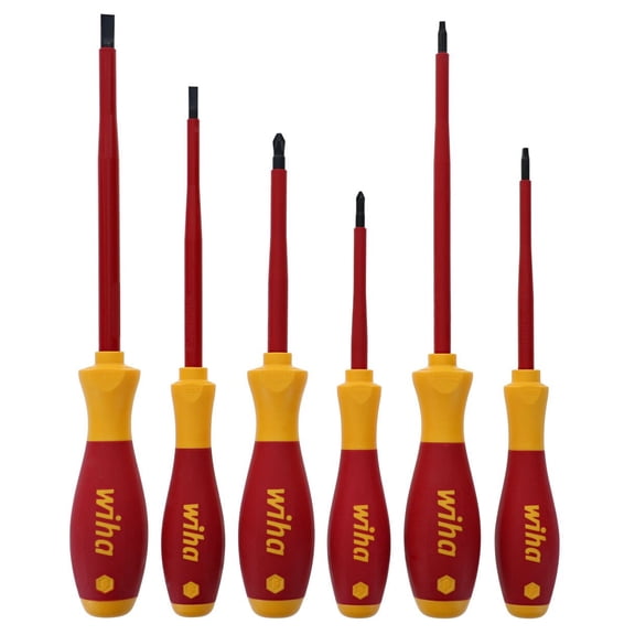 Wiha Insulated Screwdriver Set,NmPcs6 35890