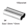 thumbnail image 1 of 100PCS Fishing Single Double Barrel Crimping Sleeves Tackle Connector Tools H, 1 of 6