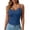 Blue, variant on Womens Camisoles Tops with Bra Spaghetti Strap Tanks Top Summer Comfy Cami Layering Undershirt for Women