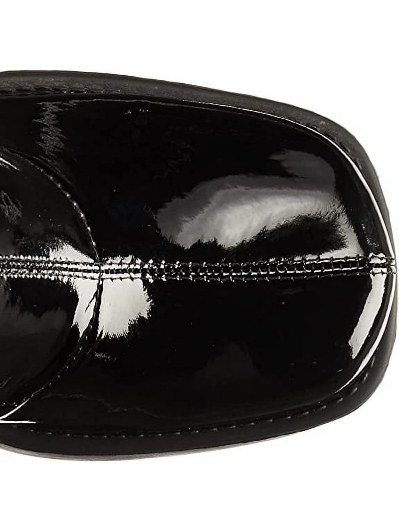 Nine West Women's Gerri2 Chunky Block Heel Ankle Boot - Black Suede, Square Toe Platform Bootie, Size 7.5
