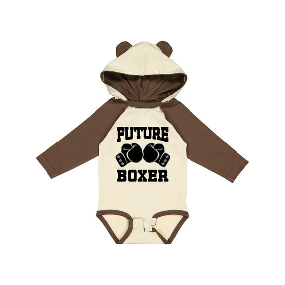 Inktastic Boxing Future Boxer Boys or Girls Long Sleeve Baby Bodysuit