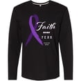 thumbnail image 3 of Inktastic Testicular Cancer Awareness Faith over Fear Long Sleeve T-Shirt, 3 of 5