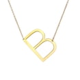thumbnail image 4 of harmtty A-Z Gold Plated Stainless Steel Large Initial Letter Pendant Necklace Jewelry,Golden A, 4 of 7