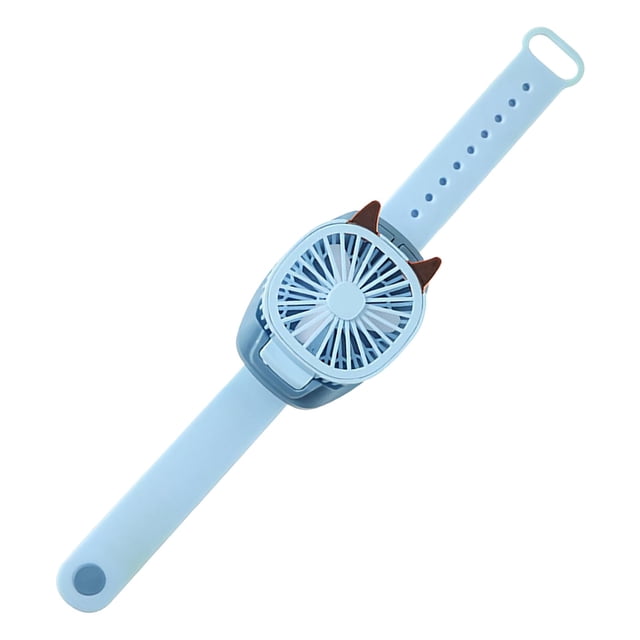 Creative Lightable Watch Fan Cute Usb Rechargeable Watch Fans 3 Adjustable Speed Portable Wristband Fan With In Colorful Led Light Fans For Travel