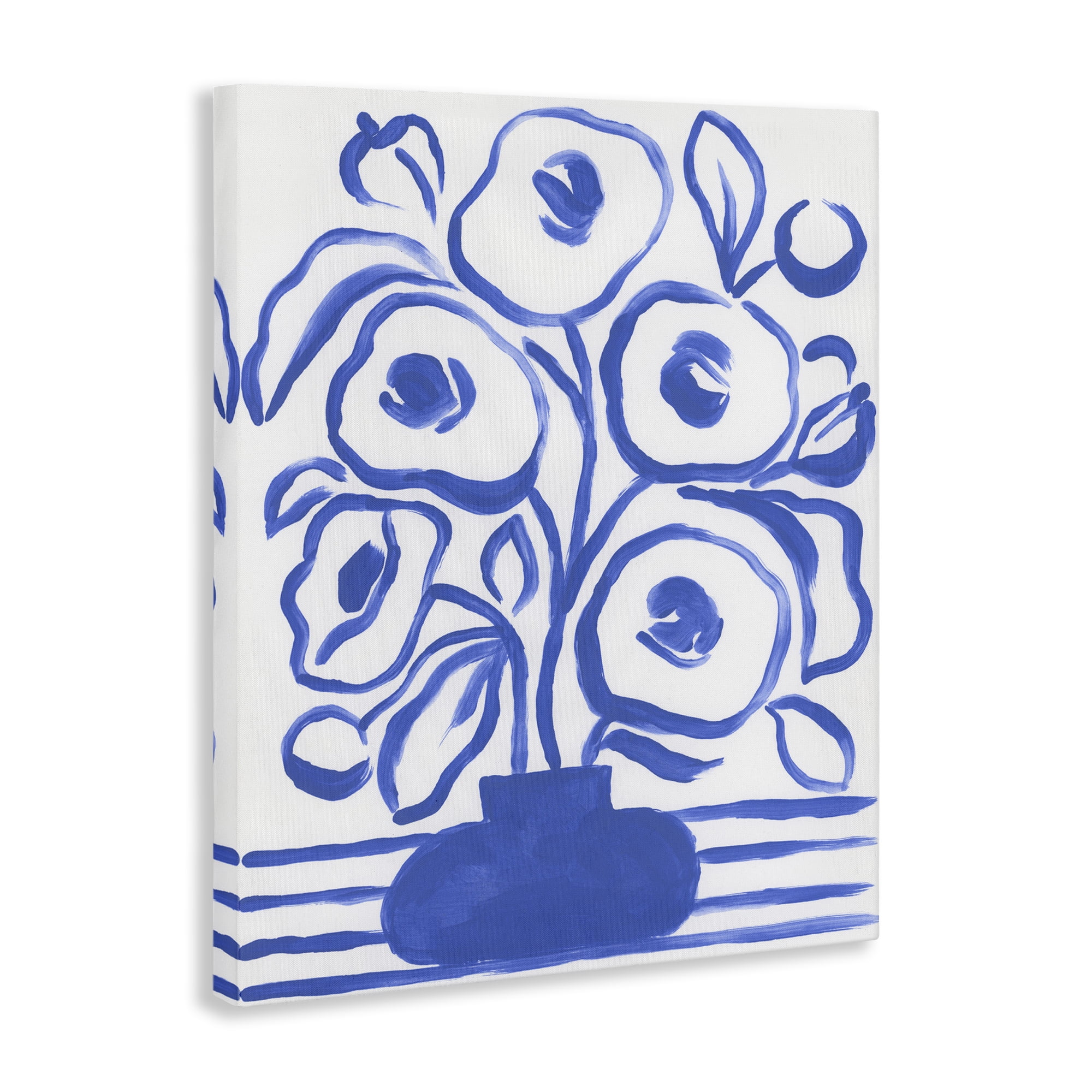 Stupell Industries Abstract Poppy Vase Botanical & Floral Painting Gallery Wrapped Canvas Art Print Wall Art, 16 x 20