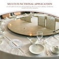 thumbnail image 3 of HEATSHAKING Rotating Dining Table Tray Aluminum Alloy Silver Modern Design 1Set for Exhibition, 3 of 8