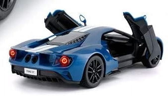 PlayWorld 1/14 Ford GT RC Race Toy Car for Kids, Open Doors by Manual, Blue