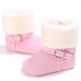thumbnail image 3 of Girls Toddler Little Kid Warm Fur Winter Ankle Flat Snow Boot, 3 of 8