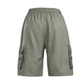 thumbnail image 2 of AXXD Golf Shorts,Multi-pocket Overalls Shorts Loose Outdoor Shorts Sports Fitness Shorts for Women Casual Summer 7 Inch Inseam Army Green L, 2 of 7