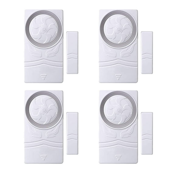 Wsdcam Door Window Alarms and Sensors Battery Operated Wireless Home Alarm for Home Security-4Pack