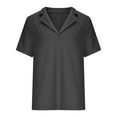 thumbnail image 6 of Women's Polo Shirts Lapel Collar V Neck Short Sleeve Blouse Dressy Casual Tunic Tops, 6 of 8
