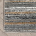 thumbnail image 5 of Well Woven Custom Size Runner - Choose Your Length - Ginelle Grey & Golden Rust Abstract Geometric Stripes 31 Inches Wide x 50 Feet Long Runner (31" x 50' Runner) Rug, 5 of 6