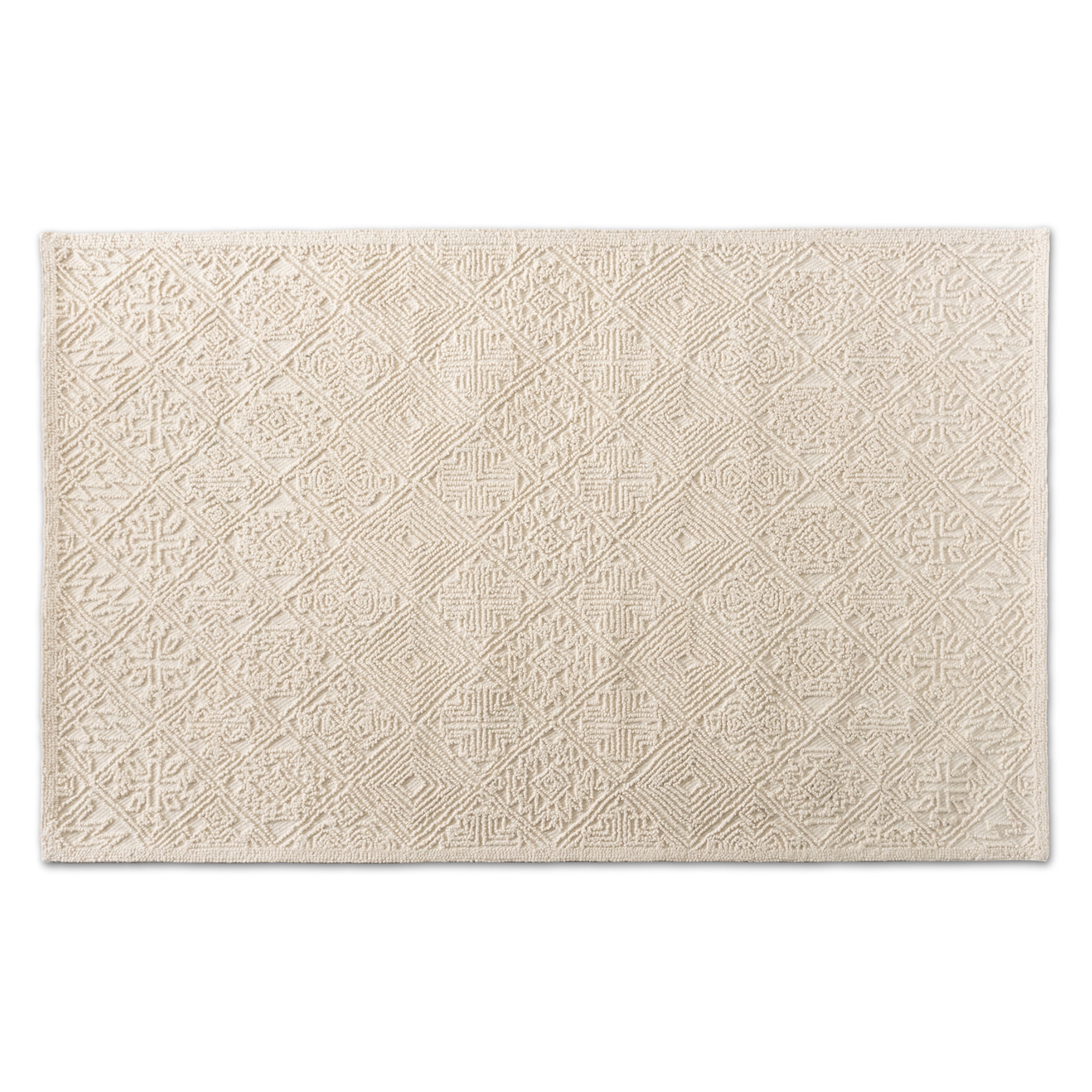 Baxton Studio Meltem Modern and Contemporary Ivory Handwoven Wool Area Rug
