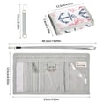 thumbnail image 3 of JIALIOU Nylon Trifold Card Wallet with ID Window Zipper Pocket for Men Women Teen Anchor and Coral, 3 of 7